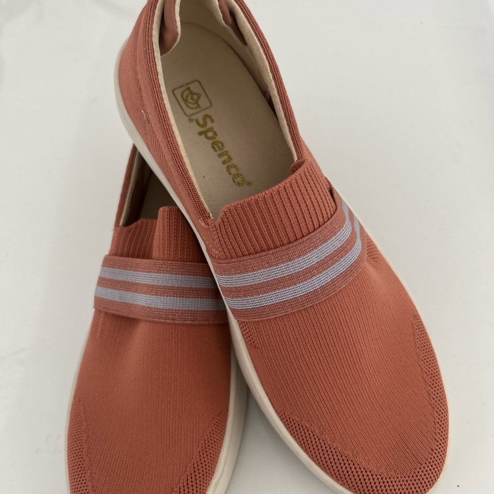 Spenco | Women’s Orange & White Stripe Marine Sneakers